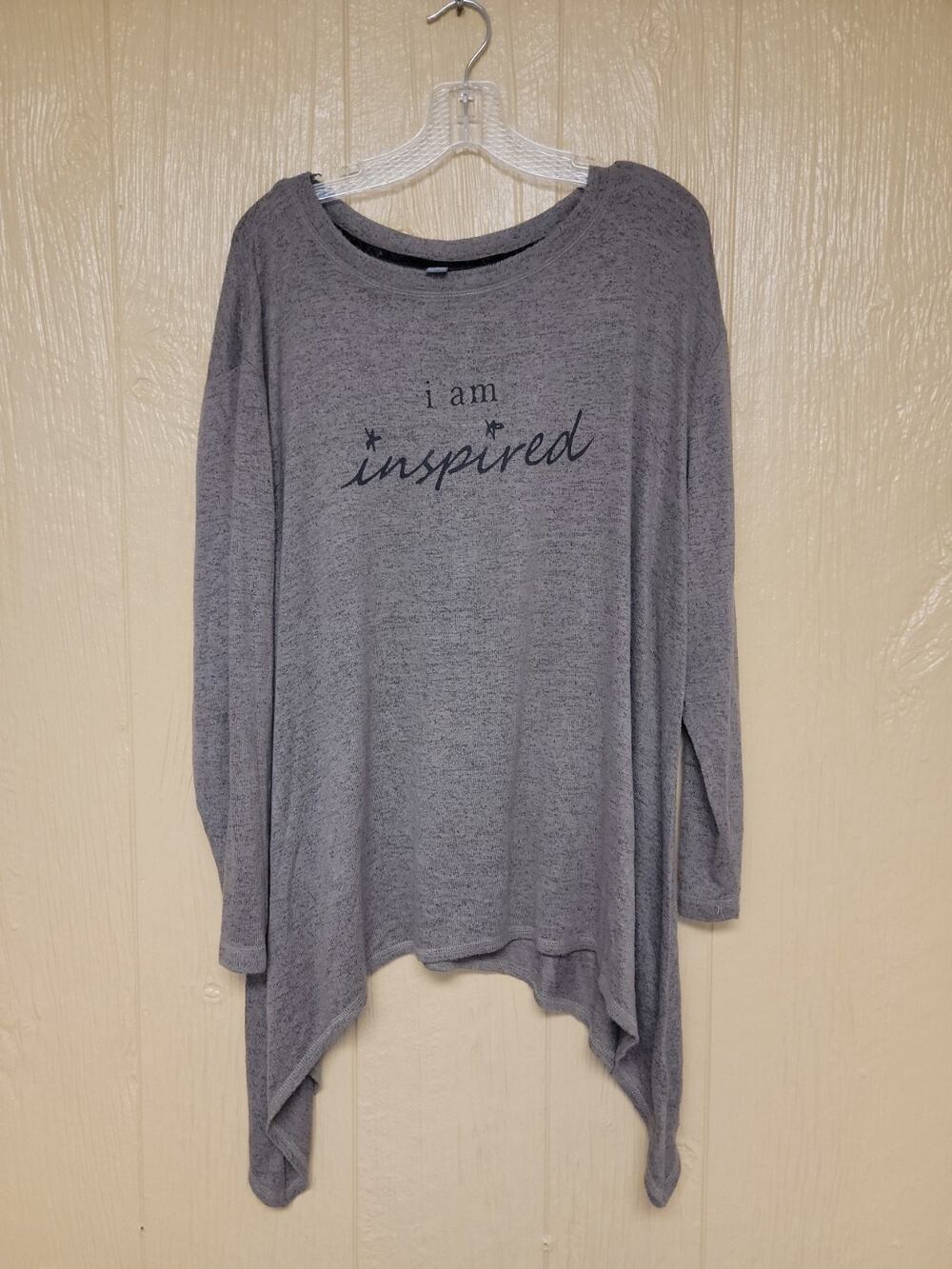 Anybody Lounge Asymmetric Sweater Brown I Am Inspired sz XL Oversize Lightweight